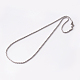 304ステンレススチール製ロープチェーンネックレス  カニカン付き  ステンレス鋼色  17.7インチ（45cm） STAS-O056-B-10-2