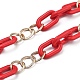 Personalized Aluminium & Acrylic Chain Necklaces X-NJEW-JN02911-02-2