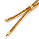 Fabricación de collares de fibra de poliéster con seda dorada. MAK-K020-01G-4