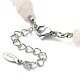 Collier de perles en quartz rose naturel et bracelet extensible SJEW-JS01281-02-2