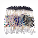 Плетеные браслеты из рафии ручной работы AJEW-S072-02-3