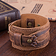 Мужские модные браслеты с кожаным шнуром BJEW-BB15509-7