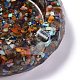 Resin with Natural Mixed Stone Chip Stones Ashtray DJEW-F015-06A-2