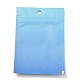 プラスチック製ジップロックバッグ  保存袋  セルフシールバッグ  トップシール  窓と吊り下げ穴付き  長方形  ブルー  12x8x0.25cm  片側の厚さ：3.1ミル（0.08mm）  95~100個/袋 OPP-H001-01A-02-2