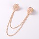 Trendy Alloy Imitation Acrylic Pearl Beads Flower Safety Brooches JEWB-JL007-2