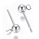 304 Stainless Steel Ear Stud Components STAS-I120-16B-P-2