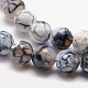 Brins de perles d'agate craquelée de feu naturel X-G-K166-07F-8mm-02-3