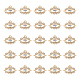 SUPERFINDINGS 50Pcs Rhinestone Eyes Charms Alloy Evil Eye Pendants 14x18.5 mm Crystal Horse Eye Charms Light Gold Charm Pendants for Jewelry Making FIND-FH0004-63-1