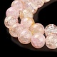 Chapelets de perles en verre craquelé peint X1-DGLA-R053-03E-4