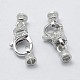925 Sterling Silver Cubic Zirconia Clasps STER-K169-03P-2