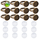 SUNNYCLUE 40Pcs DIY 20 Set Vintage Style Brass Finger Ring Base Adjustable Rings Making Kit Ring Components Blanks Clear Glass Cabochons for jewellery Making Ring Setting Tray Bezel Antique Bronze DIY-SC0019-86-1