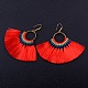 Thread Tassel Earrings EJEW-K046-03A-4