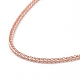 925 collar de cadenas de trigo de plata esterlina para mujer STER-I021-02A-RG-2