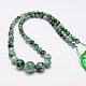 Chapelets de perles en jaspe à pois verts naturels X-G-G548-37-2