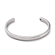 Ion Plating(IP) 304 Stainless Steel Cuff Bangles STAS-C023-03-2