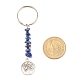 Porte-clés en perles de pierres précieuses naturelles et synthétiques KEYC-JKC00304-5