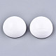Spray Painted White Wood Cabochons WOOD-TAC0001-23C-2