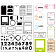 GLOBLELAND Label Boxes Clear Stamps Sticky Notes Numbers Silicone Clear Stamp Seals for Cards Making DIY Scrapbooking Photo Journal Album Decoration DIY-WH0296-0003-1