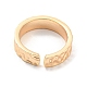 Brass Textured Open Cuff Ring RJEW-E291-01G-3