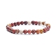 Bracelet extensible en perles rondes en mookaite naturel BJEW-JB07904-01-1