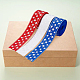Nbeads 3 Rolls 3 Colors Independence Day Theme Polyester Grosgrain Ribbon OCOR-NB0001-69-7
