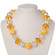 Acryliques colliers de perles rondes NJEW-JN00729-04-2