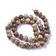 Chapelets de perles en bois pétrifié naturel G-P430-16-C-1
