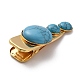 Synthetic Turquoise Alligator Hair Clips G-B042-03G-08-3