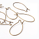 Brass Hoop Earrings Findings Kidney Ear Wires EC221-4NFAB-3