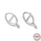 Accessoires pour boucles d'oreilles en argent sterling rhodié 925 STER-P056-03P-1
