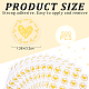 CRASPIRE 25 Sheet Heart Gold Sealing Stickers Valentine's Day Love Heart Stickers Waterproof Self-Adhesive Decals Sticky Lables for Wedding Invitations Cards Decorative Envelopes Party Favors STIC-WH0004-16-2