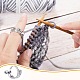 合金で包まれたカフリング  編みループかぎ針編みループ  ヤーンガイドフィンガーホルダー  アンティークシルバー  usサイズ7 1/4(17.5mm) RJEW-G286-01AS-1