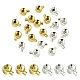20 pièces 2 couleurs perles à écraser en laiton KK-CJ0001-92-1