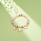 Bracelet extensible en perles d'imitation acrylique avec breloques en alliage d'émail pour femme BJEW-JB08447-4