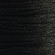 ナイロンラテイルサテンコード  ビーズストリング  中国の結び目  ジュエリー作り  編組ジュエリーにはナイロンのアクセサリーコード  ラウンド  ブラック  1mm  約100ヤード/ロール X-NWIR-I002-02-2