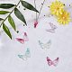 Arricraft 90 pz vetro trasparente ali di farfalla pendenti con ciondoli per collana bracciali creazione di gioielli (colore misto) GLAA-AR0001-01-5