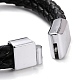 Retro Leather Braided Cord Bracelet for Men X-BJEW-A039-01B-3