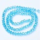 Chapelets de perles en verre électroplaqué EGLA-A034-T10mm-B14-2