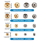 Pandahall Elite 800 pièces 8 styles 304 perles d'espacement en acier inoxydable STAS-PH0005-31-2