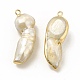 Pendenti di perle keshi naturali barocche PEAR-P004-23KCG-3