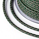編み紐  革のアクセサリーコード  ジュエリーDIY製版材料  濃い緑  5mm  約21.87ヤード（20m）/ロール WL-I004-5mm-23-3