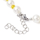 Argile polymère de fruits et graines de verre et collier de perles en perles acryliques NJEW-JN04582-03-5