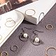 Pandahall 60 pièces 3 tailles anneau en acier inoxydable pendentif rond reliant anneau cadre breloques pour boucle d'oreille colliers bricolage fabrication de bijoux STAS-PH0018-98-4