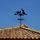 オランウータン鉄風向インジケーター  屋外の庭の風の測定ツールのための風見鶏  猫の形  269x358mm AJEW-WH0265-007-5