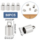 UNICRAFTALE 50pcs Column End Caps Stainless Steel Cord Ends 5mm Inner Diameter Smooth End Caps Terminators Cord Finding for Jewelry Making Kit STAS-UN0009-31P-4