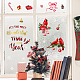 SUPERDANT Christmas Cardinal Wall Decals Red Cardinal Birds Stickers Pine Cones Mistletoe Window Clings Holly Pine Vinyl Wall Art Decor for Showcase Home Decor Christmas Party Supplies DIY-WH0228-465-5