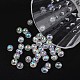 Faceted Eco-Friendly Transparent Acrylic Round Beads X-TACR-K001-6mm-22-3