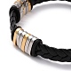 Men's Silicone Cord Braided Cord Bracelet BJEW-M206-01G-2
