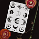 Fingerinspire Sonne Mond Stern Schablone 8.3x11.7 Zoll wiederverwendbare Mondsymbol Augenmalerei Schablonen DIY Handwerk Mondphase Schablone zum Malen an der Wand DIY-WH0396-0055-3