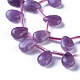 Lepidolita natural / hebras de perlas de piedra de mica púrpura G-E542-05A-4
